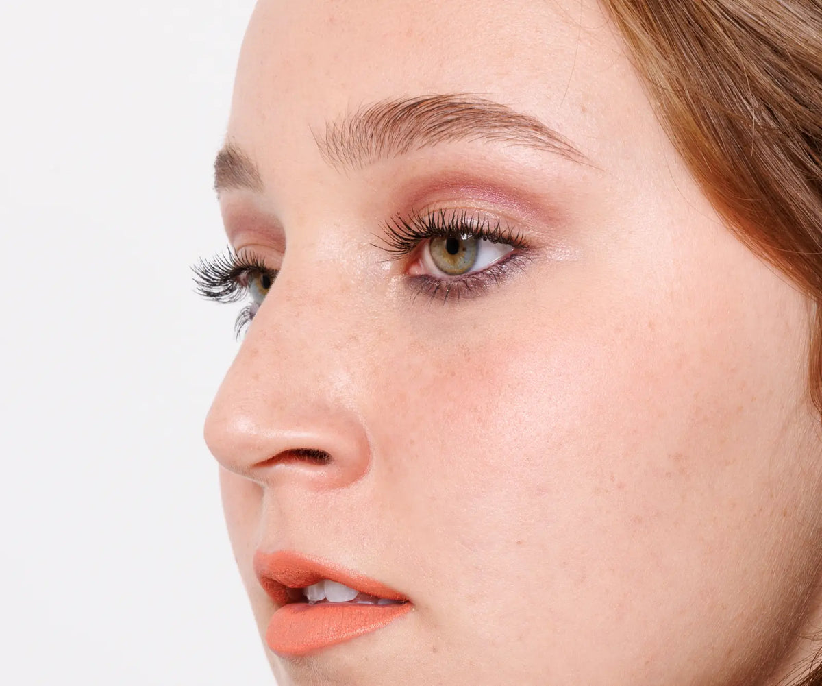 Lifted lashes after using The C Curl and mascara
