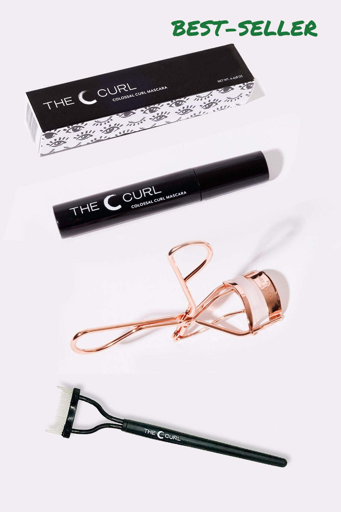 The Kit - The C Curl, Colossal Curl Mascara + Comb + free shipping