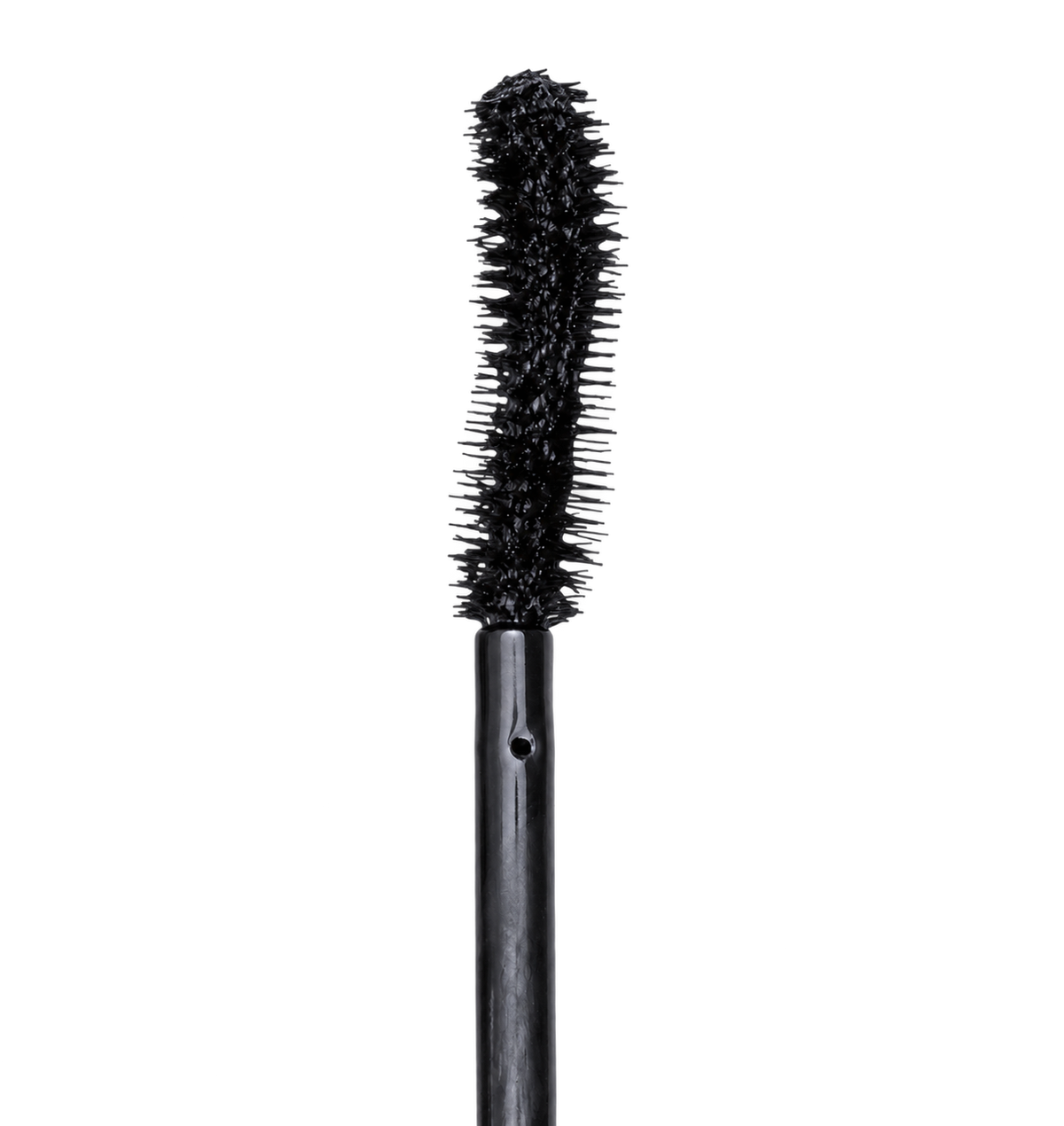 Close view of the curved Lasting Curl Mascara brush and its individual bristles